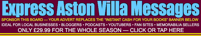 Aston Villa Message Board